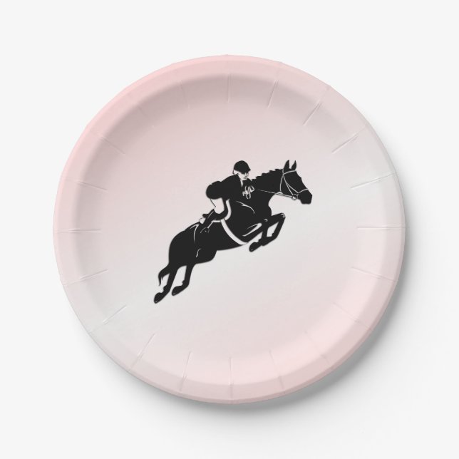 Equestrian Jumper Paper Plates (Front)