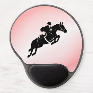 Equestrian Jumper Pink Gel Mouse Pad