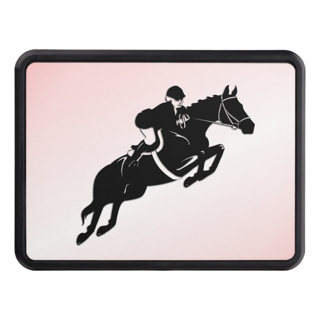 Equestrian Jumper Pink Hitch Cover (Front)