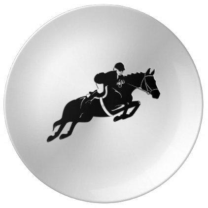 Equestrian Jumper Porcelain Plate