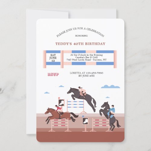 Equestrian Jumpers Invitation
