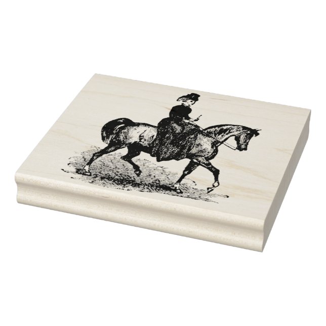 Equestrian Lady Vintage Rubber Art Stamp (Stamp)