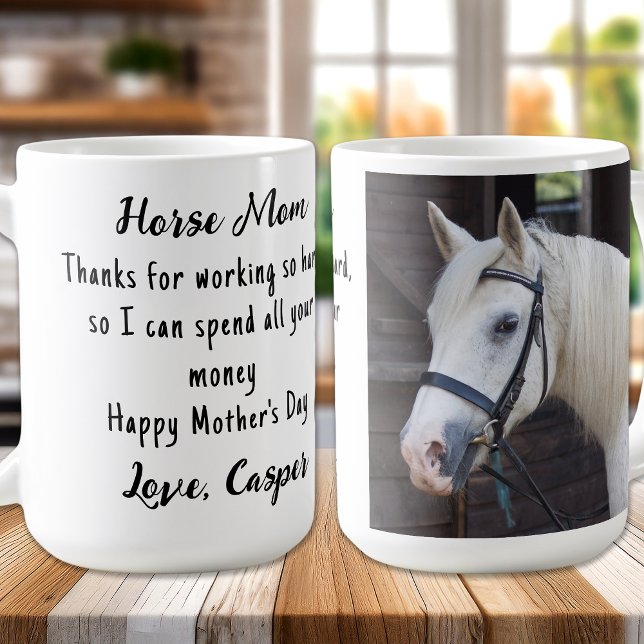 Equestrian Life Custom Photo Horse Lover Coffee Mug (Creator Uploaded)