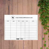 Equestrian Logo Horse Show Organizer Template Dry Erase Board