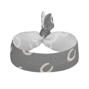 Equestrian Lucky Horse Shoe Cowboy Elastic Hair Tie