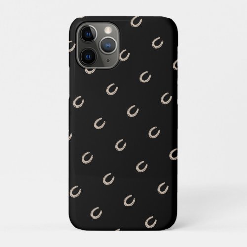 Equestrian Lucky Horse Shoe Pattern iPhone 11 Pro Case