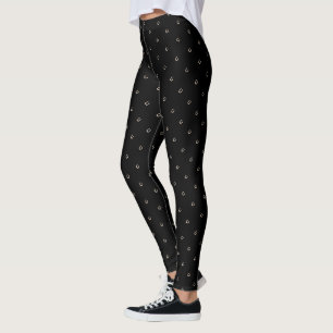 Equestrian Lucky Horse Shoe Pattern Like Breeches Leggings
