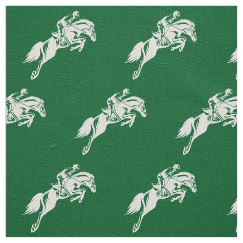 Equestrian Man Jumping Fabric