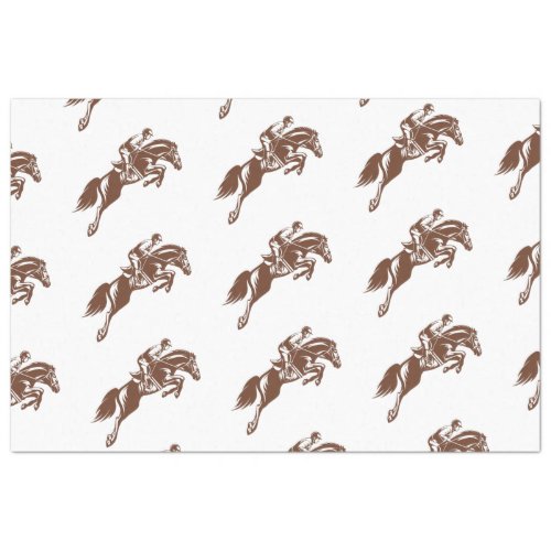 Equestrian Man Jumping Wrapping Paper
