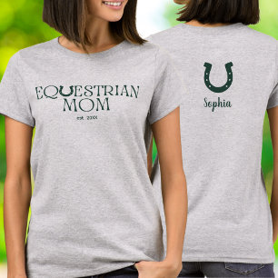 Equestrian Mom Established Year Horseshoe T-Shirt
