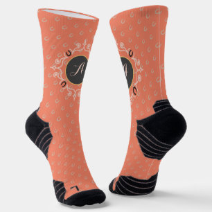 Equestrian Monogram Lucky Horse Shoe Boot Socks
