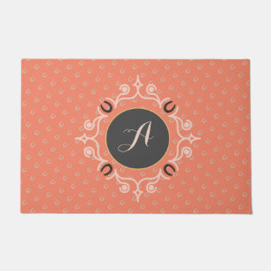 Equestrian Monogram Lucky Horse Shoe Doormat