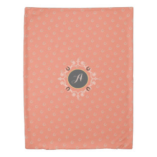 Equestrian Monogram Lucky Horse Shoe Duvet Cover