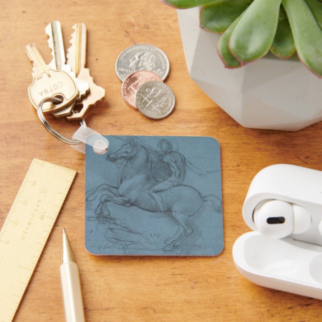 Equestrian Monument (study) by Leonardo da Vinci Keychain (Desk)