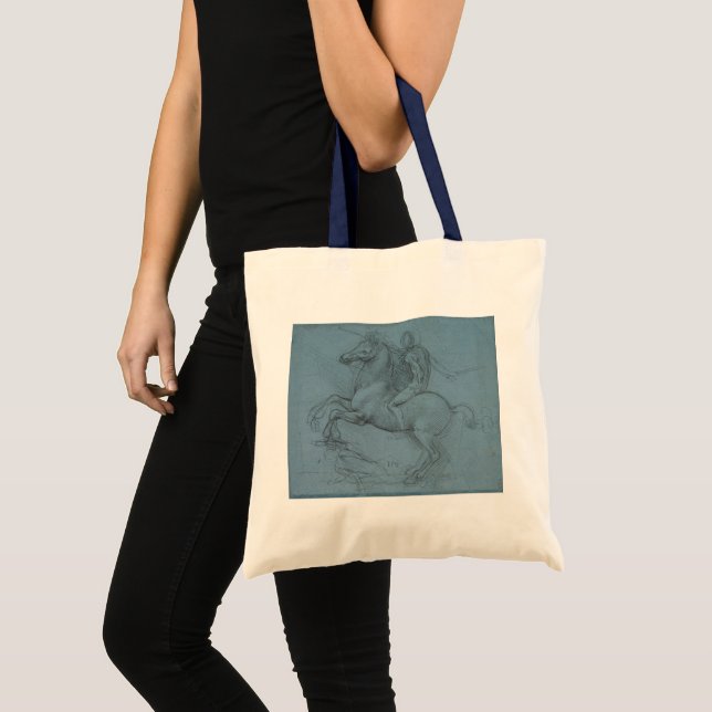 Equestrian Monument (study) by Leonardo da Vinci Tote Bag (Front (Product))