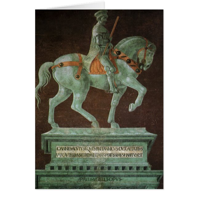 Equestrian Monument to Sir John Hawkwood, Uccello Cards (Front)