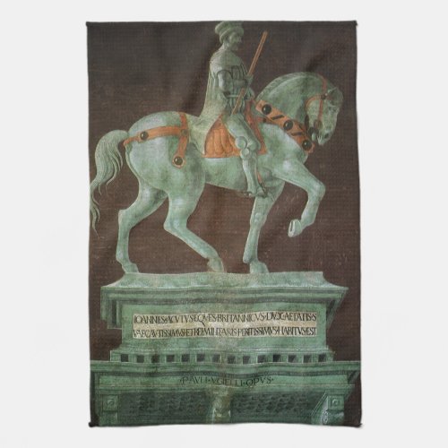 Equestrian Monument to Sir John Hawkwood Uccello Kitchen Towel