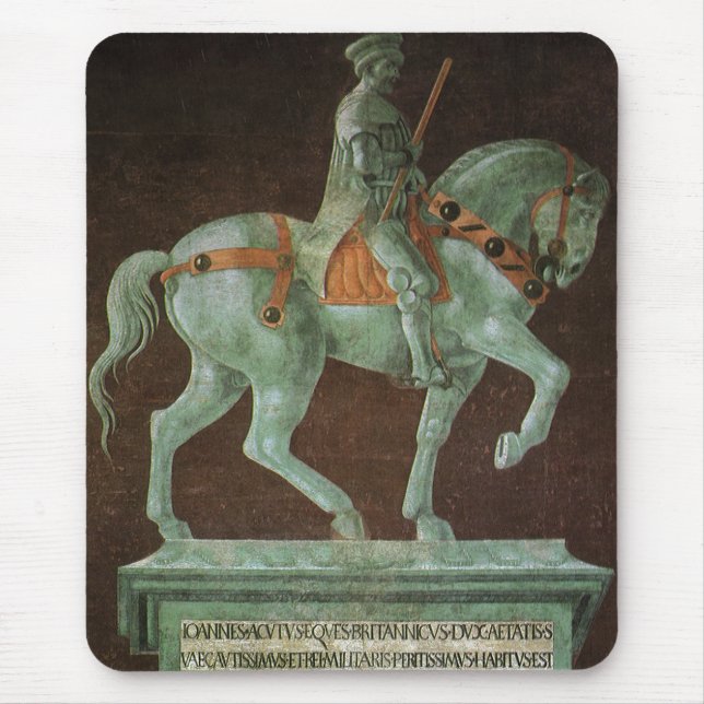 Equestrian Monument to Sir John Hawkwood, Uccello Mouse Pad (Front)