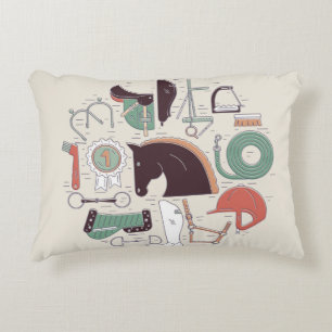 Equestrian Necessities Throw Pillow