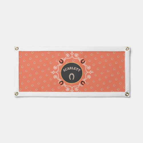 Equestrian Personalized Horse Stable Door Sign  Pennant