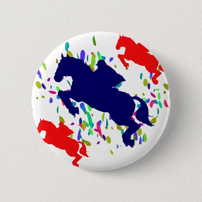 EQUESTRIAN PINBACK BUTTON (Front)