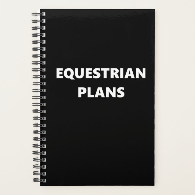 Equestrian Planner Sports Theme Equestrian Plans (Front)