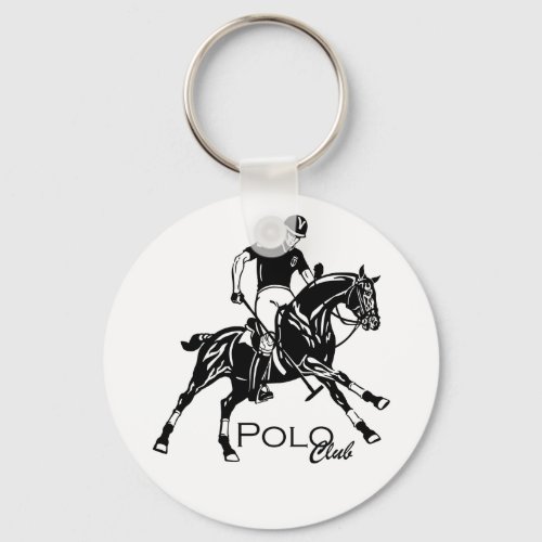 equestrian polo club keychain