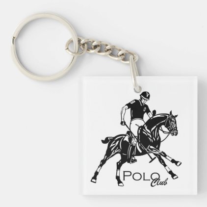 equestrian polo club keychain