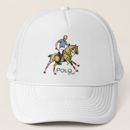 equestrian polo club trucker hat