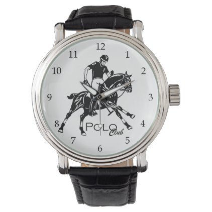 equestrian polo club wristwatch