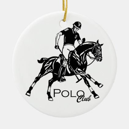 equestrian polo sport club ceramic ornament