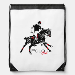 equestrian polo sport club drawstring bag