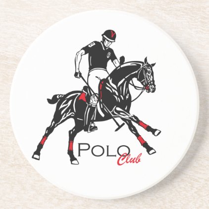 equestrian polo sport club drink coaster