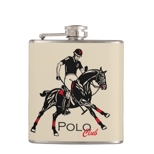 equestrian polo sport club flask