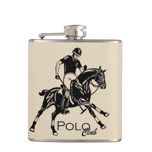 equestrian polo sport club flask