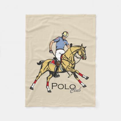 equestrian polo sport club fleece blanket