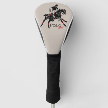 Equestrian Polo Sport Club Golf Head Cover by insimalife at Zazzle
