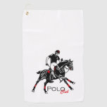Equestrian Polo Sport Club Golf Towel at Zazzle