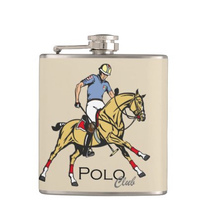 equestrian polo sport club hip flask