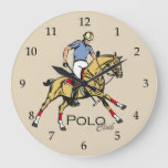 equestrian polo sport club large clock