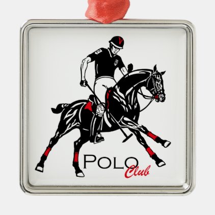 equestrian polo sport club metal ornament