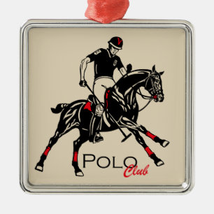 equestrian polo sport club metal ornament