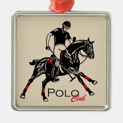 equestrian polo sport club metal ornament