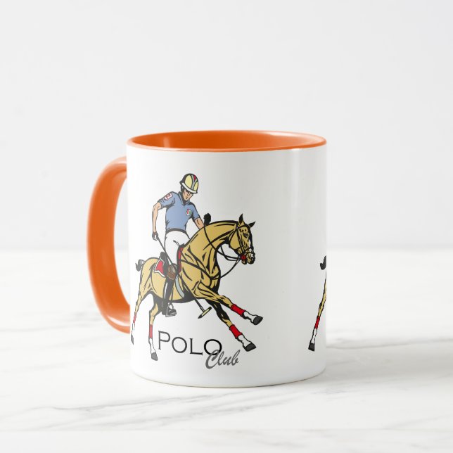 equestrian polo sport club mug (Front Left)