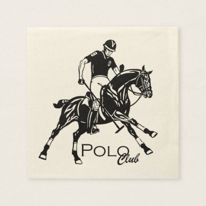 equestrian polo sport club paper napkin