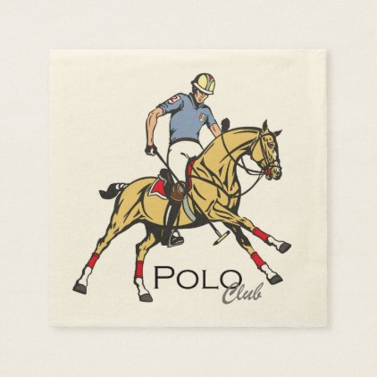 equestrian polo sport club paper napkin