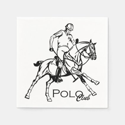 equestrian polo sport club paper napkin