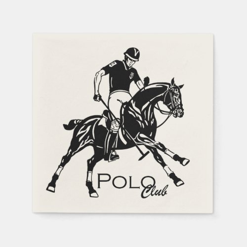 equestrian polo sport club paper napkins