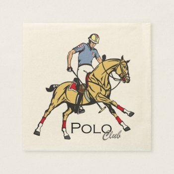 Equestrian Polo Sport Club Paper Napkins by insimalife at Zazzle