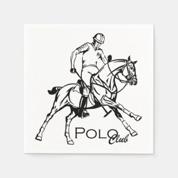 Equestrian Polo Sport Club Paper Napkins by insimalife at Zazzle